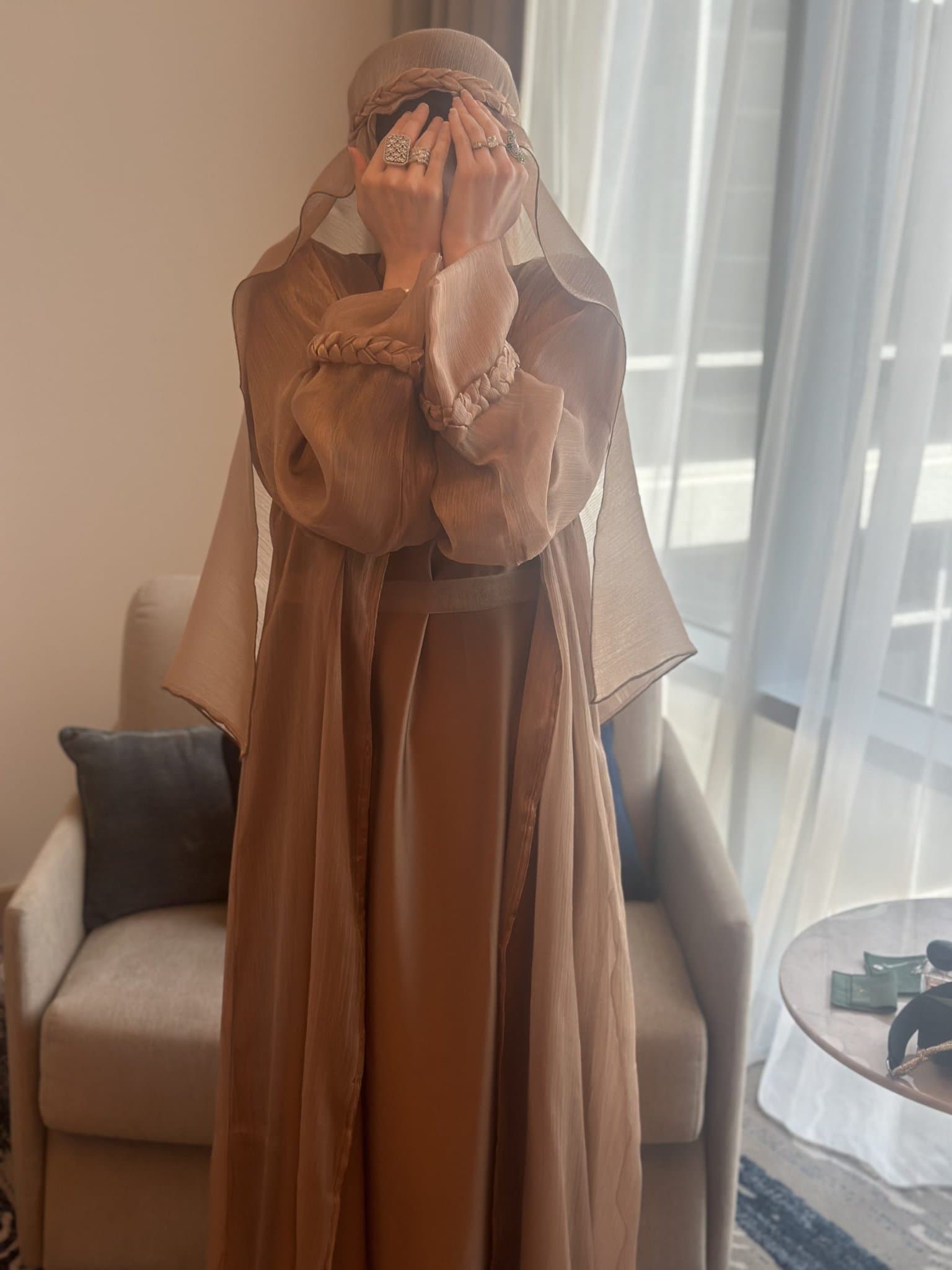 ABAYA SET : INDIANA BROWN vue 2