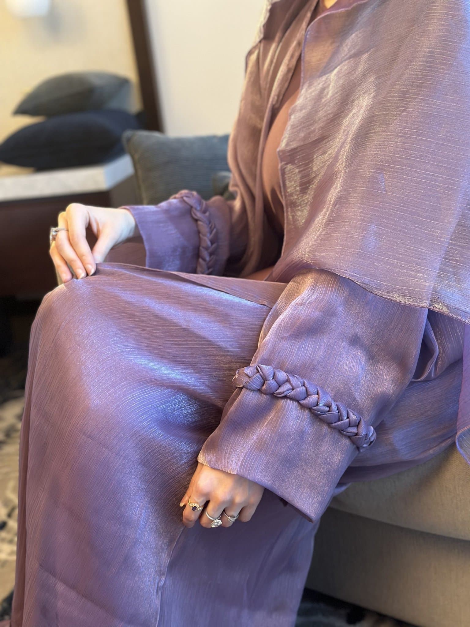 ABAYA SET : INDIANA PURPLE vue 2